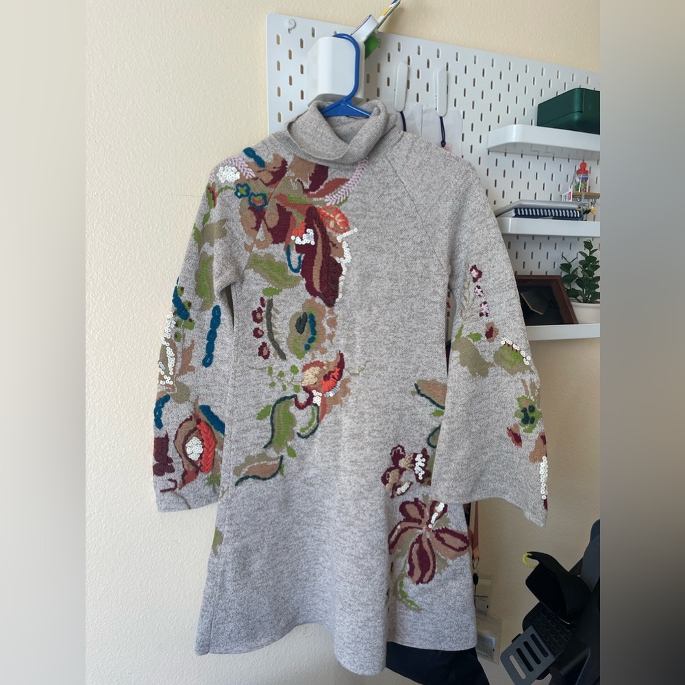 Turtle neck sweater dress